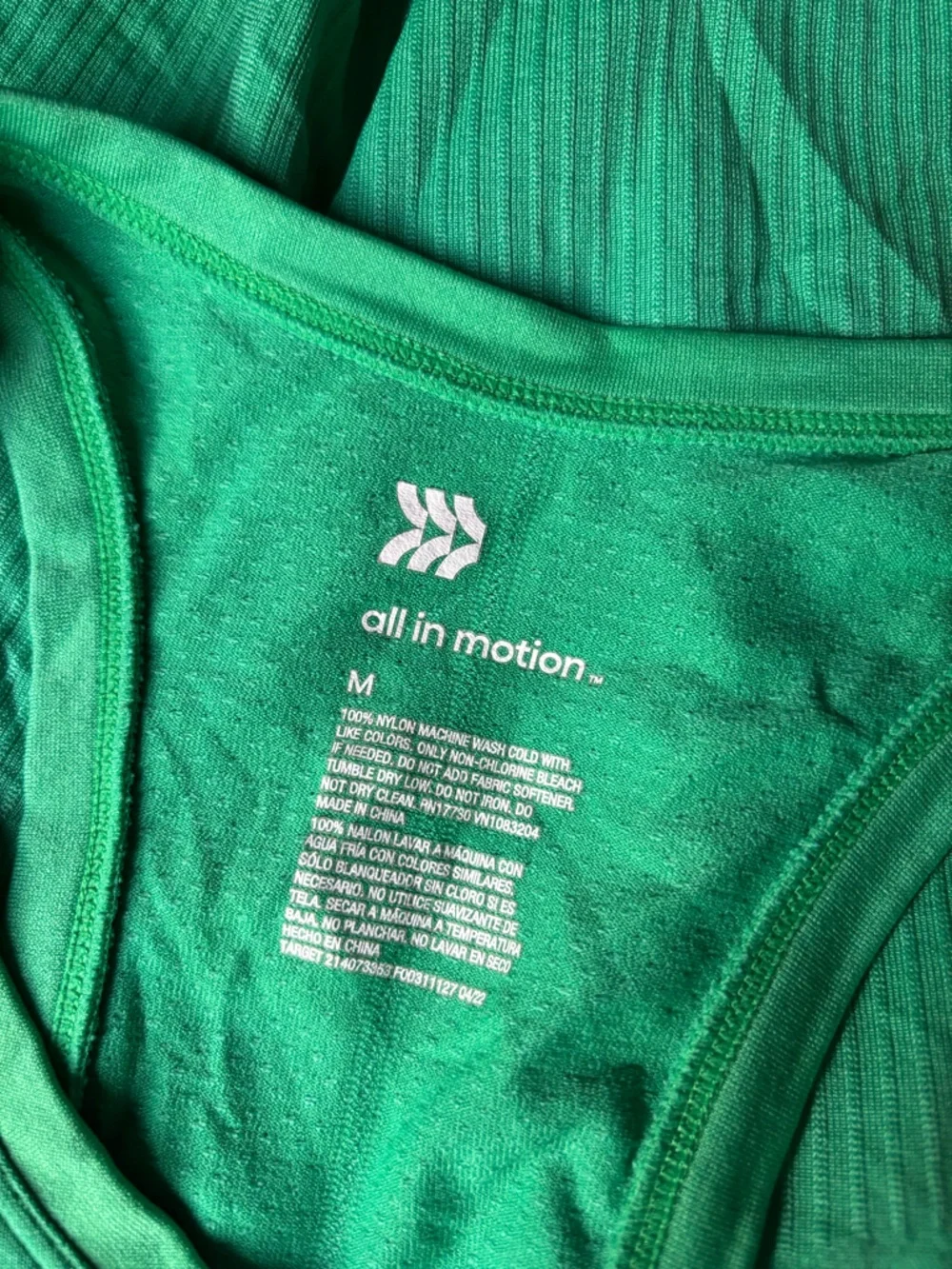 all in motion Green Scoop Neck Athletic Tank Top - Picture 4 of 4